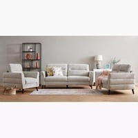 طقم كنب بارلينا كرسي بمساند ذراعين، كنبة مقعدين، ك...