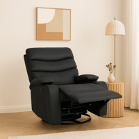 كنبة استرخاء مفردة قماش مع 2 حامل أكواب من بالكوم