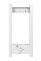 كونسول رفوف وأدراج سفلية وتعاليق - ابيض و رخامي مق...