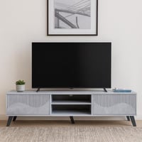 طاوله تلفزيون حديثة 160 سم خشب ماليزي مع 2 ادراج ل...