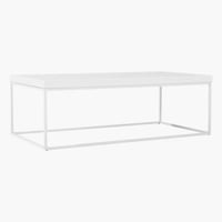 طاولة قهوة زافورا سطح خشب هندسي ابيض و هيكل معدن ا...