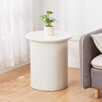 طاولة جانبية من أرمينيا خشب لون أبيض مقاس 45x50 سم