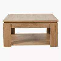 طاولة قهوة أفلوريا مربعة خشب صلب لون بيج