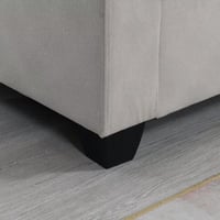 كنبة بييترا 3 مقاعد قماش لون كريمي بارجل بلاستيك ل...