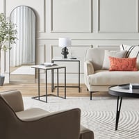 طاولات متداخلة بسطح رخام من دو طقم - 2 حبة