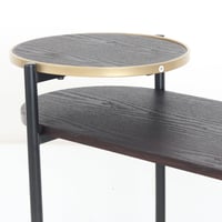 طاولة خدمة أوسانا خشب بتصميم ثنائي المستوى لون بني...