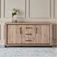 خزانة بوفيه جانبية بلفورت بـ3 أدراج وبابين خشب لون...