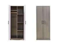 دولاب ملابس مونيلا خشب لون رمادي داكن 2 باب بتصميم...