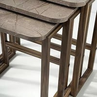 طقم طاولات متداخلة 3 حبة من بيلّونا من الخشب الهند...