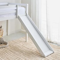 سرير فردي بتصميم مرتفع مع سُلم تسلق وزلاجة من ستوف...