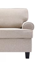 كنبة أردينا بمساند ذراعين قماش لون بيج بارجل بلاست...