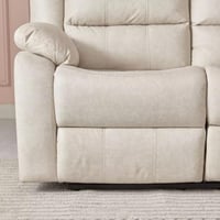 كنبة استرخاء بيانكا 3 مقاعد بقماش يشبه الجلد لون ب...