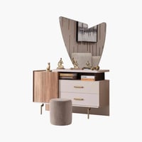 طقم غرفة نوم كينج 6 قطع منجدة بمساحة تخزين هيدرولي...