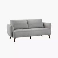 كنبة سوريلا 3 مقاعد قماش لون رمادي بارجل خشب زان ل...