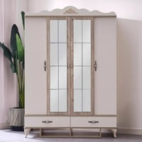 خزانة ملابس بـ4 أبواب ودرجين ومرآتين من زورڤيلّا