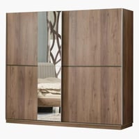 خزانة ملابس بباب انزلاقي و2 درج ومرآة من جينوفا