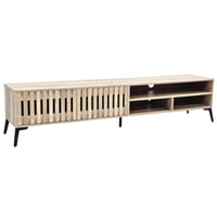 طاولة تلفزيون خشبية بتصميم شرائحي بطول 200 سم-لون...