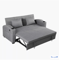 كنبة سرير مع 2 حامل أكواب ومنفذ يو إس بي نوع سي من...