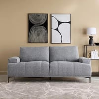 كنبة مارفيلّا 3 مقاعد قماش لون رمادي بارجل معدنية