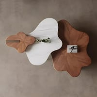 طاولة قهوة سيورا خشب لون بني غامق و أبيض مقاس 160x...