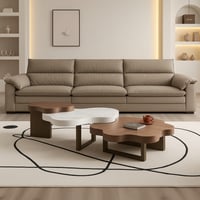 طاولة قهوة سيورا خشب لون بني غامق و أبيض مقاس 160x...