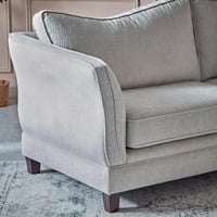 كنبة تافيرا بمقعدين ووسادتين قماش لون رمادي فاتح ب...