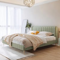 سرير فندقي فاخر بتصميم مخملي ناعم من نورايا