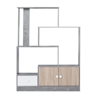 كونسول متعدد الرفوف-خشبي وبني مقاس 120×30 ×159 سم