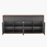 طقم طاولة سفرة كبيرة مع وبوفيه 4 أبواب و 4 ادراج أ...