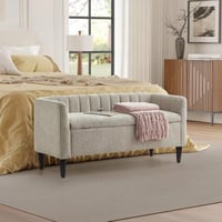 مقعد بنش قماش بمساحة تخزين من إلفيا