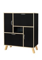 خزانة تنظيم أحذية 4 أبواب خشب ماليزي-اسودوبيج