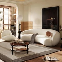 كنبة بوكليه ثلاثية فاخرة بتصميم نصف قمري من ماري