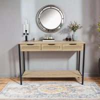 كونسول مارتين خشب بقواعد معدن باللون خشبي مقاس 120...