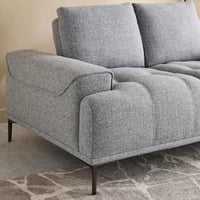 كنبة مارفيلّا مقعدين قماش لون رمادي بارجل معدنية