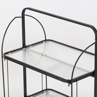 عربه تقديم ترولي إيليت معدن أسود قابلة للطي مقاس 6...