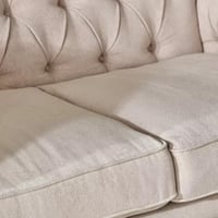 كنبة قماش مقعدين مع وسادتين من ريجينا لون بيج