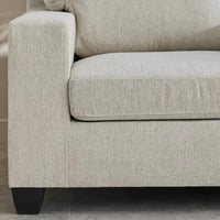 كنبة إيليت قماش مقعد واحد لون كريمي بأرجل بلاستيك...