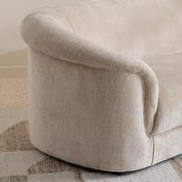 كنبة اوريليا 4 مقاعد مع 3 وسائد قماش شانيل ناعم با...