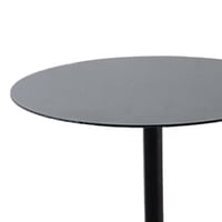 طاولة خدمة مودرن مستديرة بقاعدة ثابتة - لون أسود