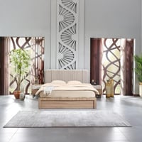 طقم غرفة نوم كينج 6 قطع من سوان - 180x200 سم