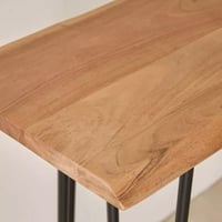 طاولة كونسول فيانيلا بسطح من الخشب الصلب بأرجل معد...