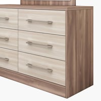 طقم غرفة نوم كينج 5 قطع بلوح رأسي بمساحة تخزين من...