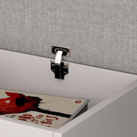 خزانة أحذية كاستيرا خشب باللون الأبيض مقاس 100x30x...