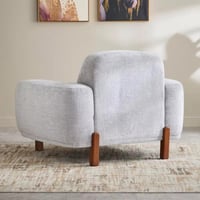 كنبة مفردة بارڤيلا بمساند ذراعين قماش كتان لون رما...