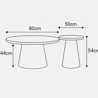 طقم طاولات لونيتّا طاولتين خشب بتصميم عصري سطح بيج...