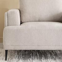 كنبة مفردة قماش بمساند ذراعين من فرنزي لون بيج