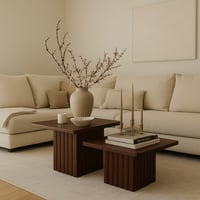 طقم طاولات خشبي فاخر رافين