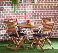 طقم للجلسات الخارجية باهاما 4 مقاعد مع طاولة من خش...