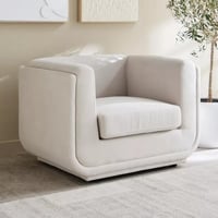 كرسي فينيتسيا بمساند ذراعين نكست قماش شانيل ناعم ل...