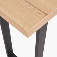 كونسول إندوس بسطح خشب و قاعدة معدن باللون الخشبي م...